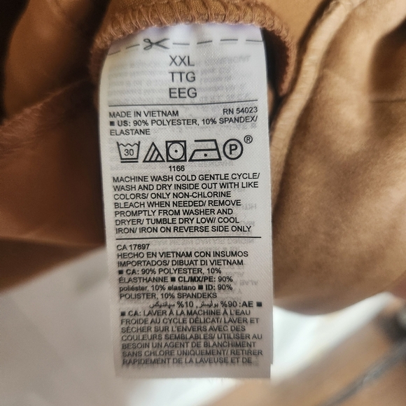 Old Navy *NEW Plus Size Faux Suede Tan Camel  Moto Jacket Size XXL - Picture 12 of 13